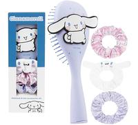 Hello Kitty Sanrio Brosse à Cheveux ou Coffret Accessoires Cheveux et Brosse Démêlante Fille ou Femme, Cinnamoroll Kuromi, Anime Cadeau Kawaii (Cinnamoroll Brosse & Chouchous)