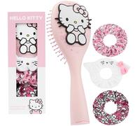 Hello Kitty Sanrio Brosse à Cheveux ou Coffret Accessoires Cheveux et Brosse Démêlante Fille ou Femme, Cinnamoroll Kuromi, Anime Cadeau Kawaii (Hello Kitty Brosse & Chouchous)