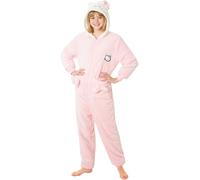 Hello Kitty Sanrio Combinaison Pyjama Fille et Ado, Polaire avec Capuche, Anime Pyjama Kawaii Douillet, Idée Cadeau Fille (9-10 Ans, Rose Hello Kitty)