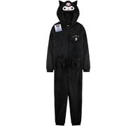 Hello Kitty Sanrio Kuromi Combinaison Pyjama Fille et Ado, Polaire avec Capuche, Pyjama Kawaii Douillet, Cadeau Fille (9-10 Ans, Noir Kuromi)