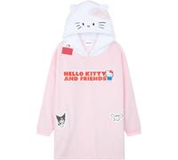 Hello Kitty Sanrio Poncho Plaid Oversize Femme et Ado, Sweat Plaid à Capuche, Couverture Polaire à Porter, Idée Cadeau