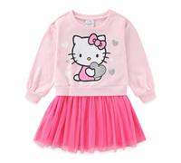 Hello Kitty Sanrio Robe en tulle à manches longues pour petites et grandes filles, rose, 6