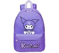 Hello Kitty Sanrio Sac à Dos Fille et Ado Kuromi Cartable Scolaire Kawaii Enfant Anime Sac de Voyage Loisirs Sport Idée Cadeau (Violet Kuromi)