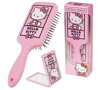 Hello Kitty Sanrio Set Brosse Cheveux et Miroir Fille ou Femme, Brosse Démêlante Paddle Kuromi Cinnamoroll, Pliant Kawaii, Cadeau Anime (Brosse & Miroir Hello Kitty)