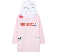 Hello Kitty Sanrio Sweat à Capuche Oversize Fille, Couverture Pull Polaire, Sweat Plaid avec ou sans Fonction Coussin (Rose)