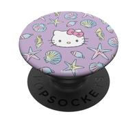 Hello Kitty Sea Shells and Starfish Pastel Beach PopSockets PopGrip - Poignée interchangeable pour téléphones et tablettes