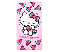 Hello Kitty Serviette de Plage ou Drap de Bain 70x140 cm - 100% Coton - Licence Officielle