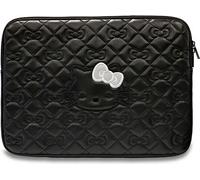 Hello Kitty Sleeve HKCSZPEKHBPK 14" noir Zip PU Quilted Bows Housse de protection