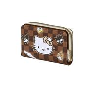 Hello Kitty Squares-Portefeuille, Brun, 15 x 10 cm