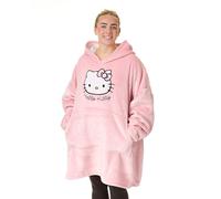 Hello Kitty Sweat a capuche couverture portable pour femmes | Pull a capuche rose pour adultes avec imprime graphique de personnage blanc Kitty