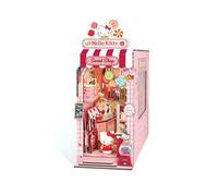 Hello Kitty Sweet Shop Book Nook Kit - Officiel Sanrio DIY Miniature Insert d'étagère avec LED tactile - Puzzle 3D de 149 pièces pour adultes et adolescents - Décoration kawaii - Diorama à