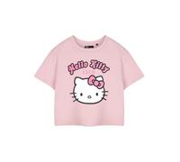 Hello Kitty T-Shirt Court à Manches Courtes Rose Kitty Femme | Club Graphic Tee pour Dames | Haut Rose Filles | Produits pour Elle
