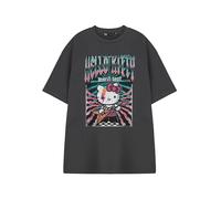 Hello Kitty T-Shirt Gris à Manches Courtes pour Femmes Kitty World Tour et Ses Amis Tee-Shirt Graphique
