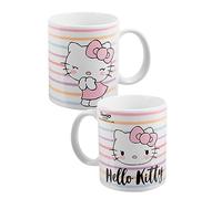 Hello Kitty Tasse à café en porcelaine Motif rayures 320 ml