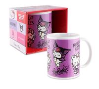 Hello Kitty - Tasse en céramique violette Kuromi - 350 ml - Avec anse - Design officiel Sanrio - Cadeau pour enfants et fans - Tasse à café
