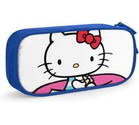 Hello Kitty Trousse À Crayons Mignon Fermeture Éclair Stylo Sac De Rangement Étudiants Crayon Boîte Support Organisateur De Pièces Filles Garçons Pencase Rose-Bleu