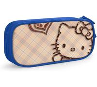 Hello Kitty Trousse À Crayons Mignon Fermeture Éclair Stylo Sac De Rangement Étudiants Crayon Boîte Support Organisateur De Pièces Filles Garçons Pencase Rose-Bleu
