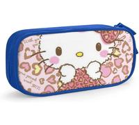 Hello Kitty Trousse À Crayons Mignon Fermeture Éclair Stylo Sac De Rangement Étudiants Crayon Boîte Support Organisateur De Pièces Filles Garçons Pencase Rose-Bleu