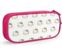 Hello Kitty ? Trousse À Stylos De Grande Capacité, Trousse À Crayons À Double Fermeture Éclair, Organisateur De Papeterie, Sac De Papeterie, Sac À Cosmétiques Bleu-Rose