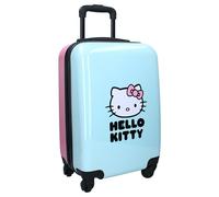 HELLO KITTY Valise rigide en ABS Chariot de voyage pour enfants - 4 roues - Poignée extensible - 46 x 33 x 21 cm - Capacité 31 litres - Couleur bleu et rose - Série Voyage Vibes, bleu ciel, Valigia