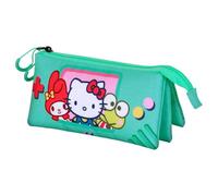 Karactermania Trousse Hello Kitty Videogame Triple Ripstop Turquoise 23 x 11 cm