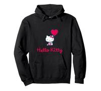 Hello Kitty - Vous ne Pouvez jamais Avoir trop d'amis Sweat à Capuche, Unisexe pour Adultes, Noir, S