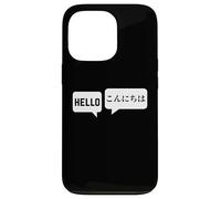 Hello Konnichiwa Japanese-English Translator Coque pour iPhone 13 Pro