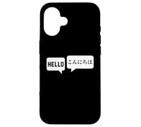 Hello Konnichiwa Japanese-English Translator Coque pour iPhone 16