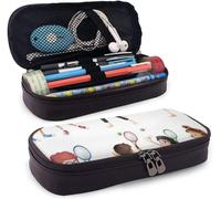 Hello Little Bunny Trousse À Crayons En Cuir Durable Avec Fermeture Éclair Pour L'école Et Le Bureau