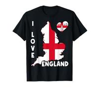 Hello London I Love England Carte Drapeau Anglais T-Shirt