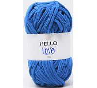 Hello Love Fil, Polyester, Dauphin Bleu, 100 g