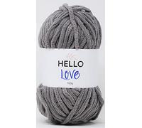 Hello Love Pelote de laine, gris ardoise, 100 g