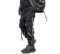 Hello MrLin Pantalons De Jogging Hip Hop pour Hommes, Pantalons Cargo, Vêtements Techniques, Streetwear Lâche, Pantalons Punk