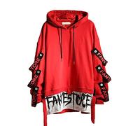 Hello MrLin Pull à Capuche Harajuku Japonais Techwear Hip Hop Streetwear Urbain Hoodie
