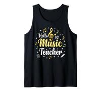 Hello Music Teacher Notes de Musique e Sol Débardeur