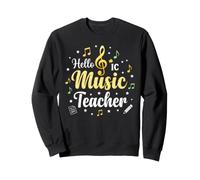 Hello Music Teacher Notes de Musique e Sol Sweatshirt