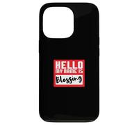 Hello My Name is Blessing in Disguise Fête d'halloween Amusante Coque pour iPhone 13 Pro