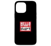 Hello My Name is Blessing in Disguise Fête d'halloween Amusante Coque pour iPhone 13 Pro Max