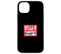 Hello My Name is Blessing in Disguise Fête d'halloween Amusante Coque pour iPhone 14 Plus