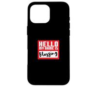 Hello My Name is Blessing in Disguise Fête d'halloween Amusante Coque pour iPhone 16 Pro Max