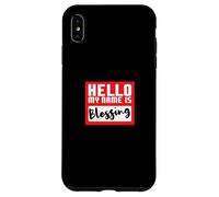 Hello My Name is Blessing in Disguise Fête d'halloween Amusante Coque pour iPhone XS Max