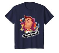 Hello Neighbor - Designs liés au Jeu T-Shirt, Enfant, Bleu Marine, 2 Ans