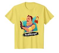 Hello Neighbor - Designs liés au Jeu T-Shirt, Enfant, Citron, 2 Ans