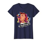 Hello Neighbor - Designs liés au Jeu T-Shirt, Femme, Bleu Marine, M