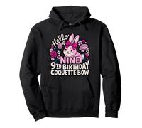 Hello Nine 9ème Anniversaire Coquette Bow Girl Bunny Sweat à Capuche