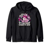 Hello Nine 9ème Anniversaire Coquette Bow Girl Bunny Sweat à Capuche