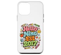 Hello Nine Est 2017 Joyeux 9e Anniversaire Fille de 9 Ans Coque pour iPhone 12 Mini