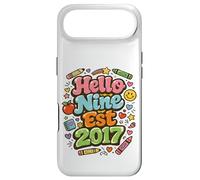 Hello Nine Est 2017 Joyeux 9e Anniversaire Fille de 9 Ans Coque pour iPhone Air