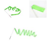 Hello Orient - Ruban gymnastique rythmique 4 mètres VERT CLAIR - Bâton inclus | Ruban Satiné Danse Gymnastique enfant ou adulte | Accessoire GR initiation, danse, twirling, entraînement artistique