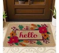 Hello Paillasson antidérapant pour entrée, porche, salle de bain, bureau, 73,6 x 43,2 cm